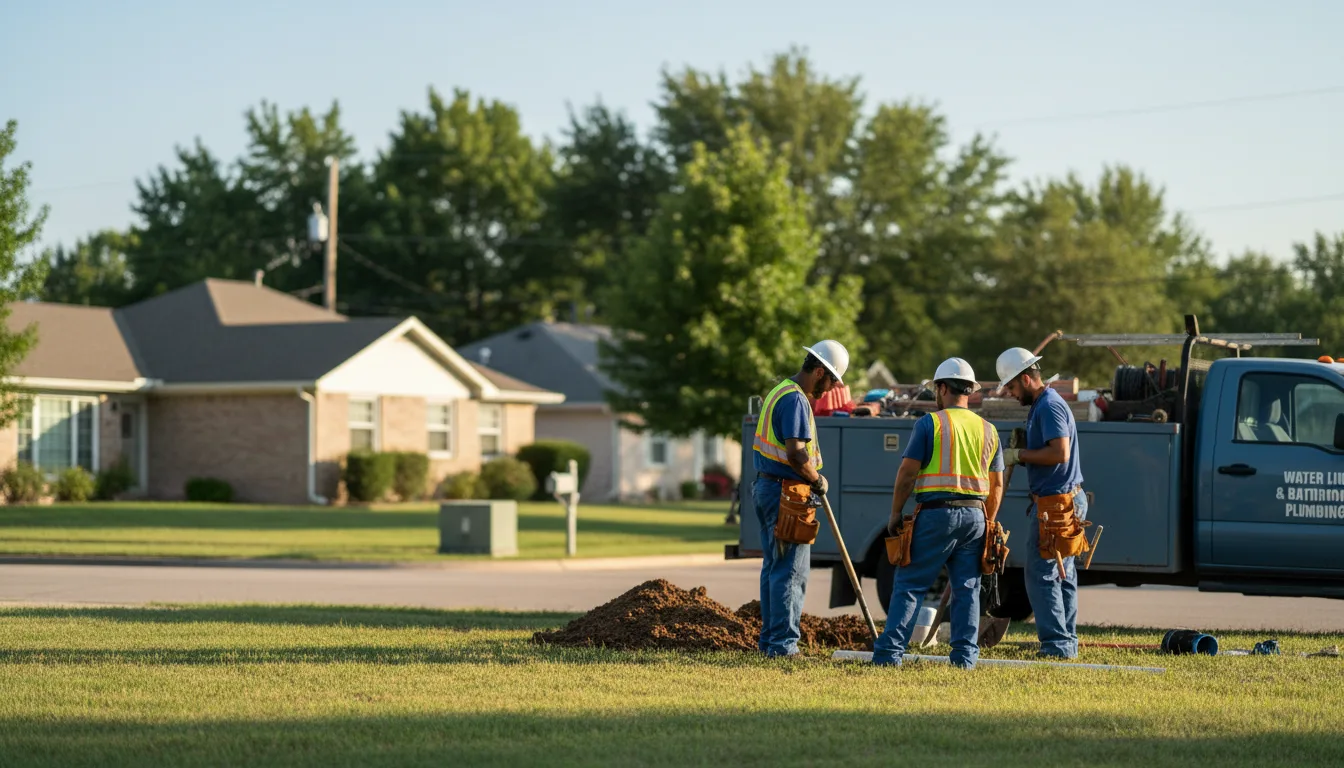 Residential water line and bathroom plumbing service in Wayne City, IL